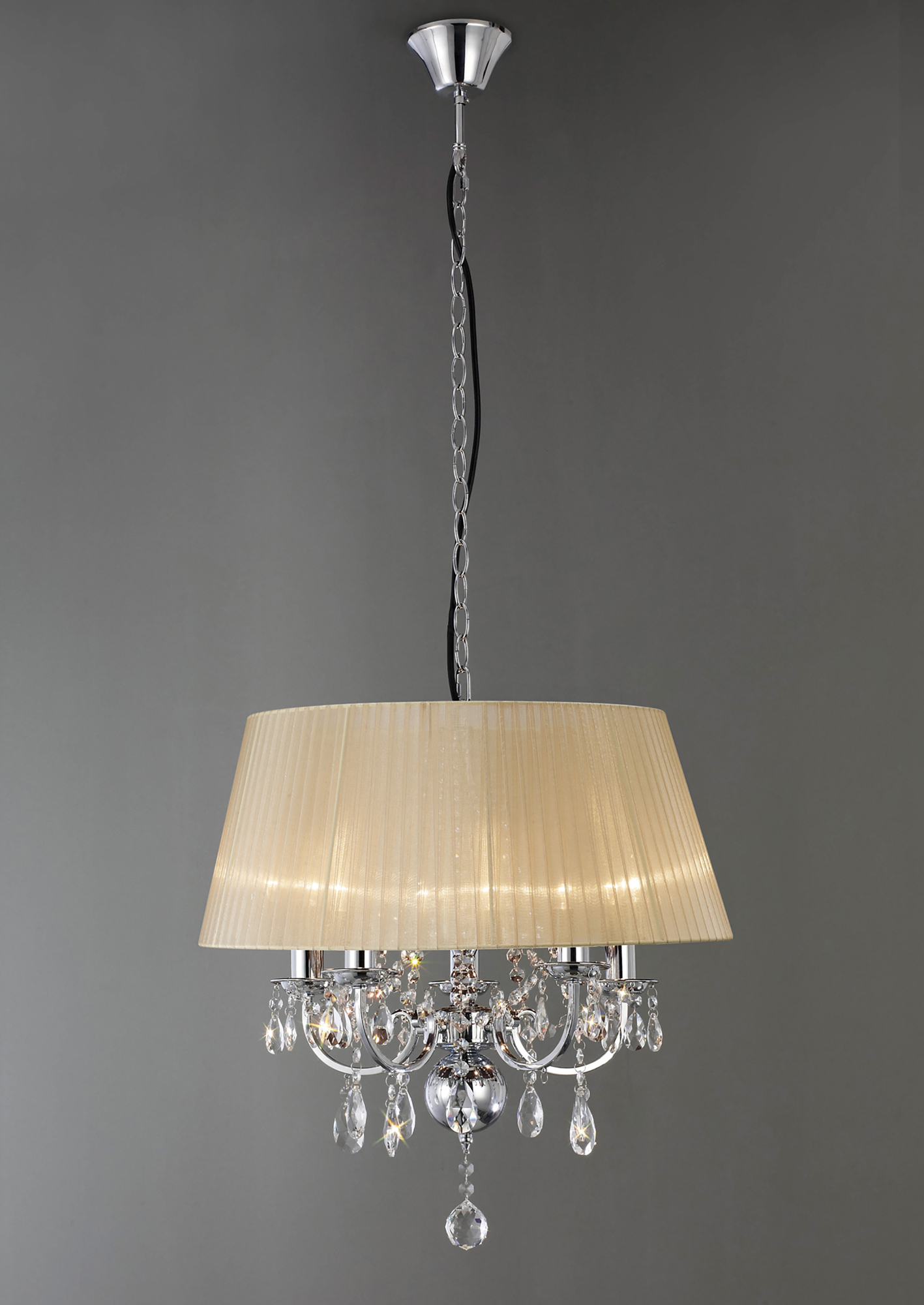 Olivia Crystal Ceiling Lights Diyas Shaded Crystal Fittings